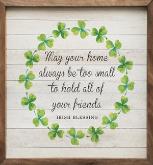 Home Irish Blessing Wreath Whitewash